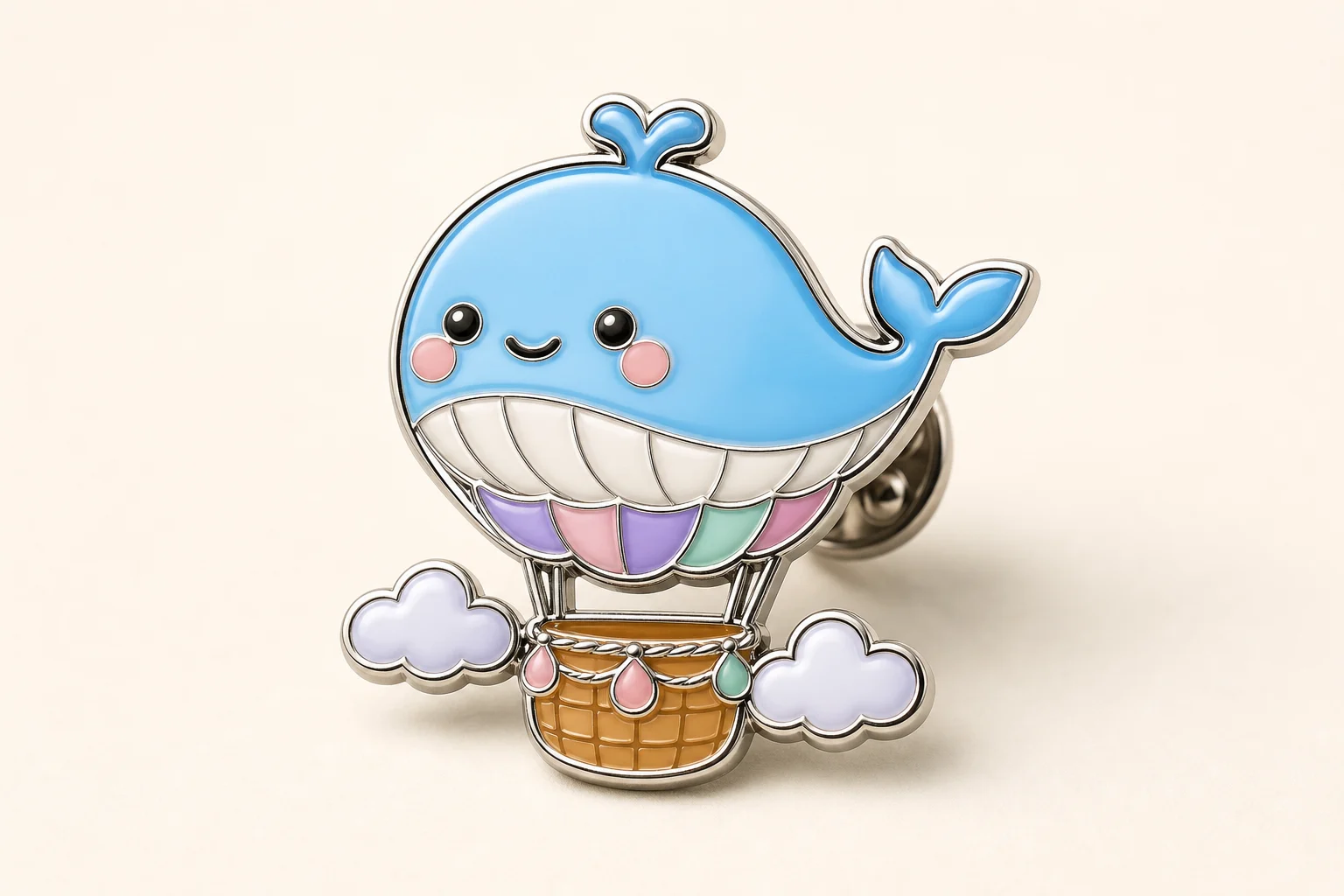 a glossy enamel pin mockup example 6
