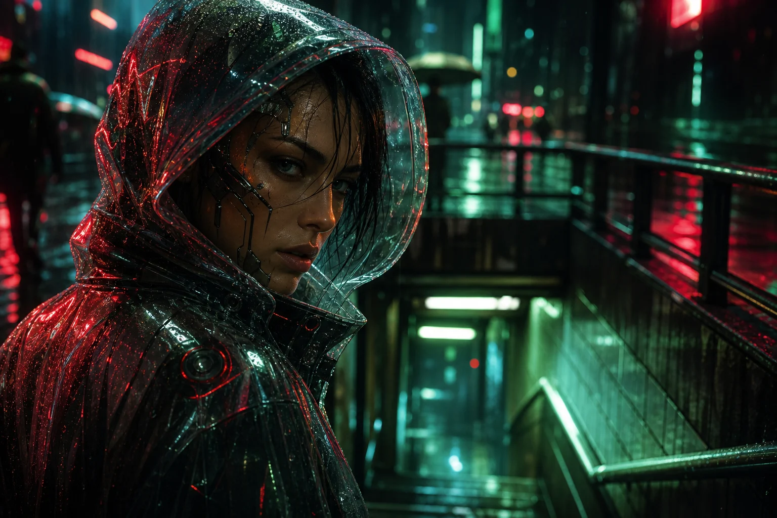 a neon cyberpunk portrait example 3
