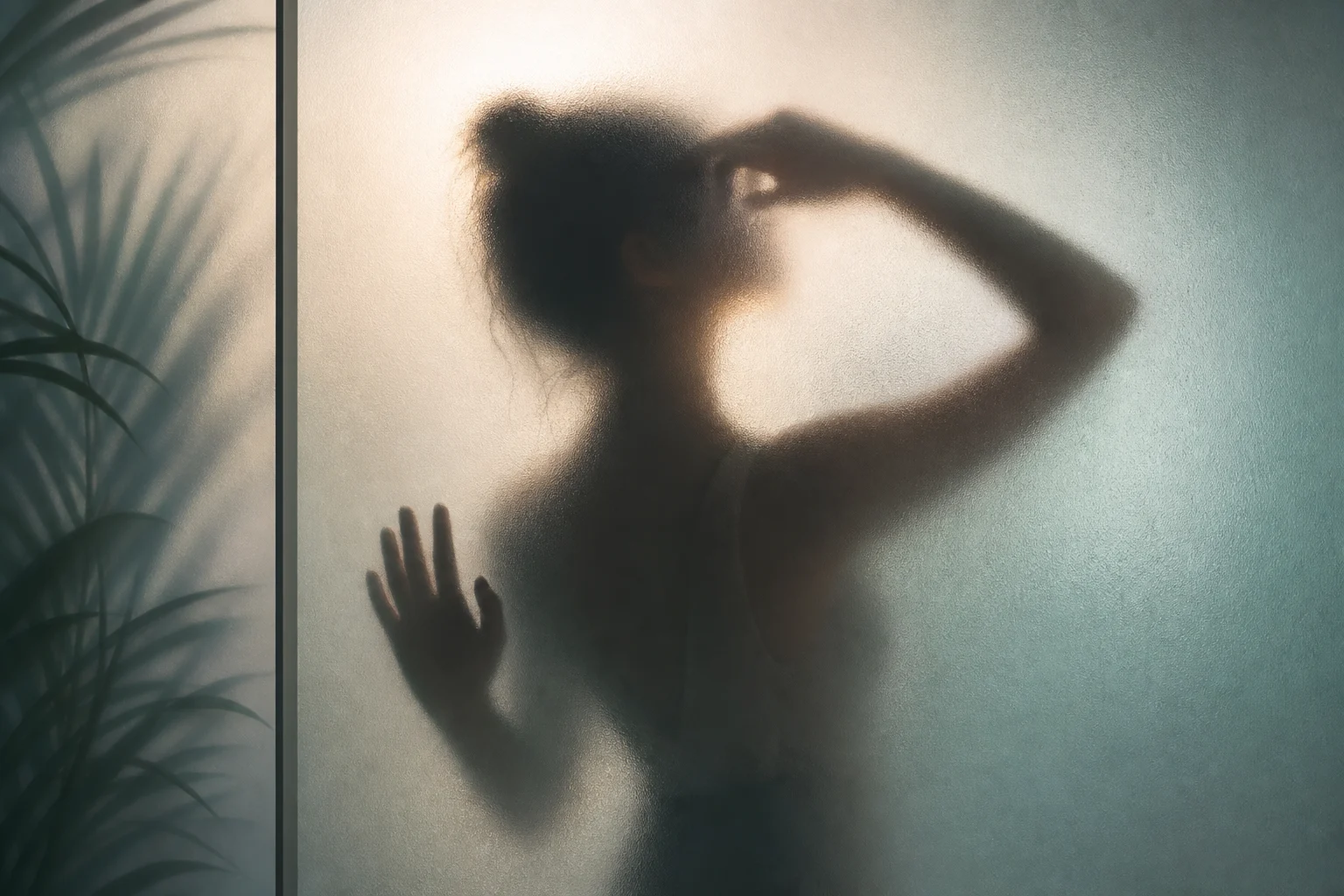 AI frosted glass silhouette effect