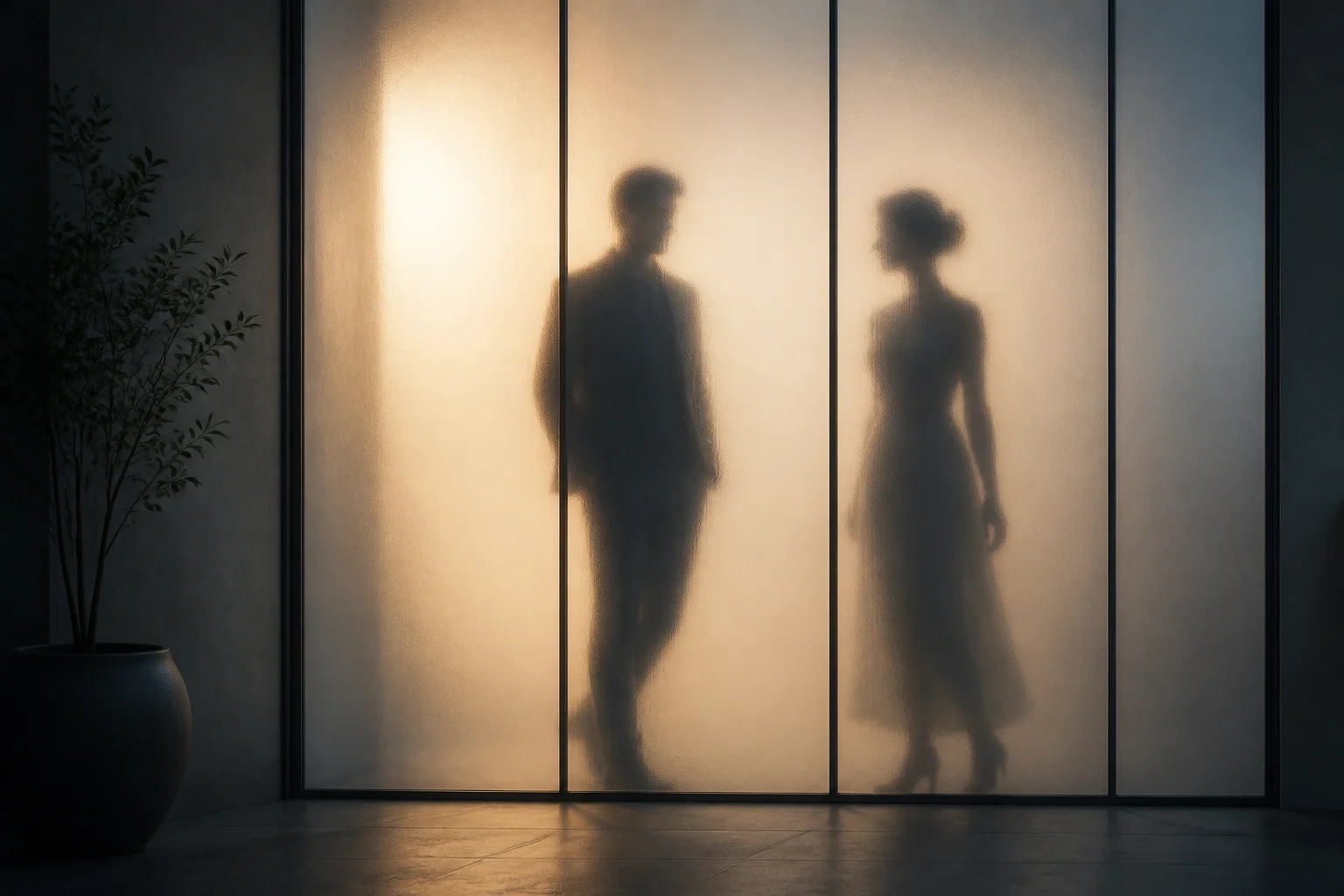 AI frosted glass silhouette effect example 1
