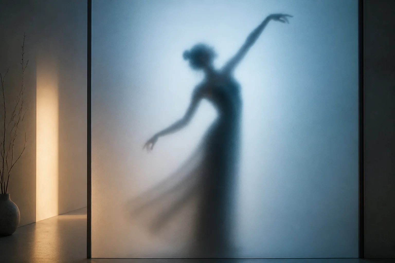 AI frosted glass silhouette effect example 2
