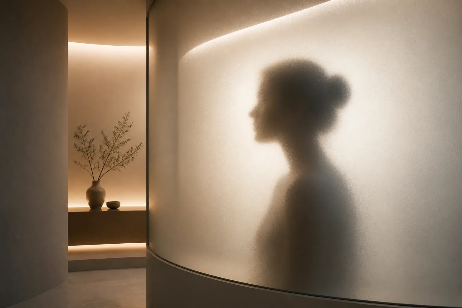 AI frosted glass silhouette effect example 4