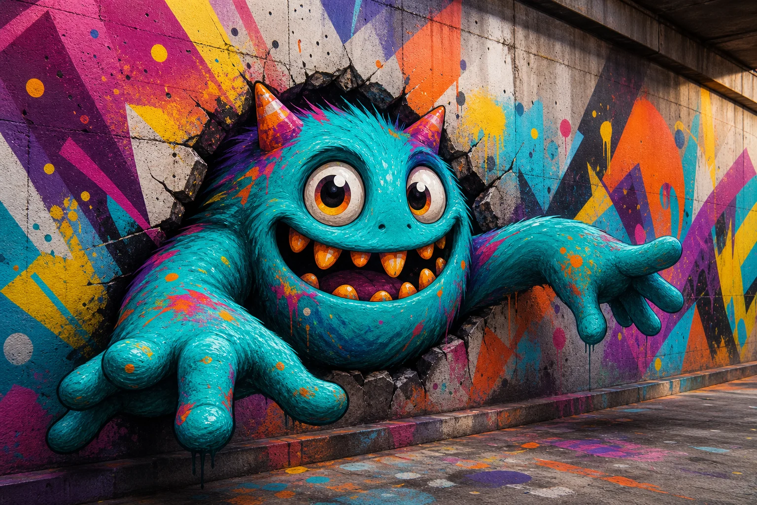 AI graffiti monster effect example 2