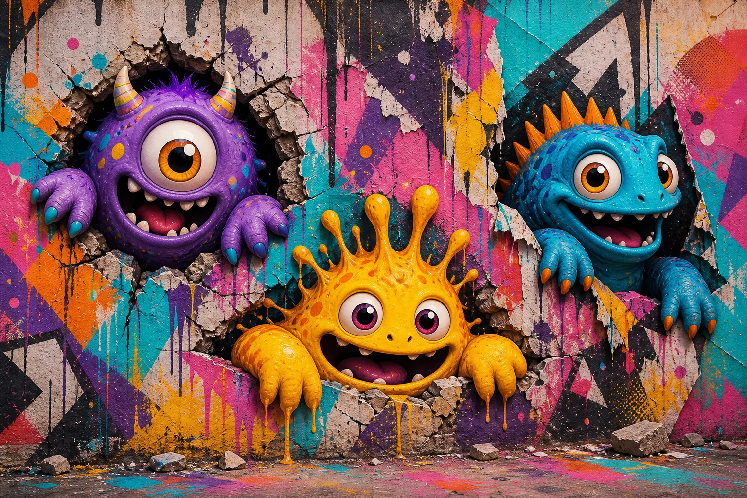 AI graffiti monster effect example 3