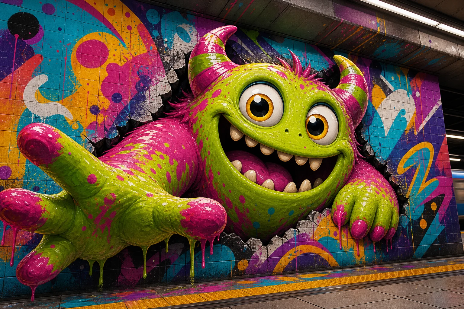 AI graffiti monster effect example 4