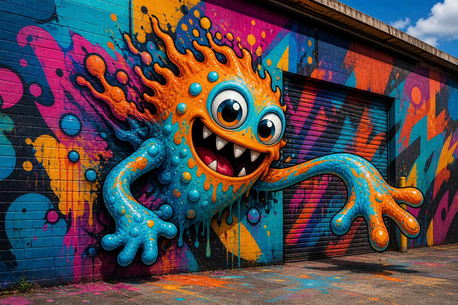 AI graffiti monster effect example 5