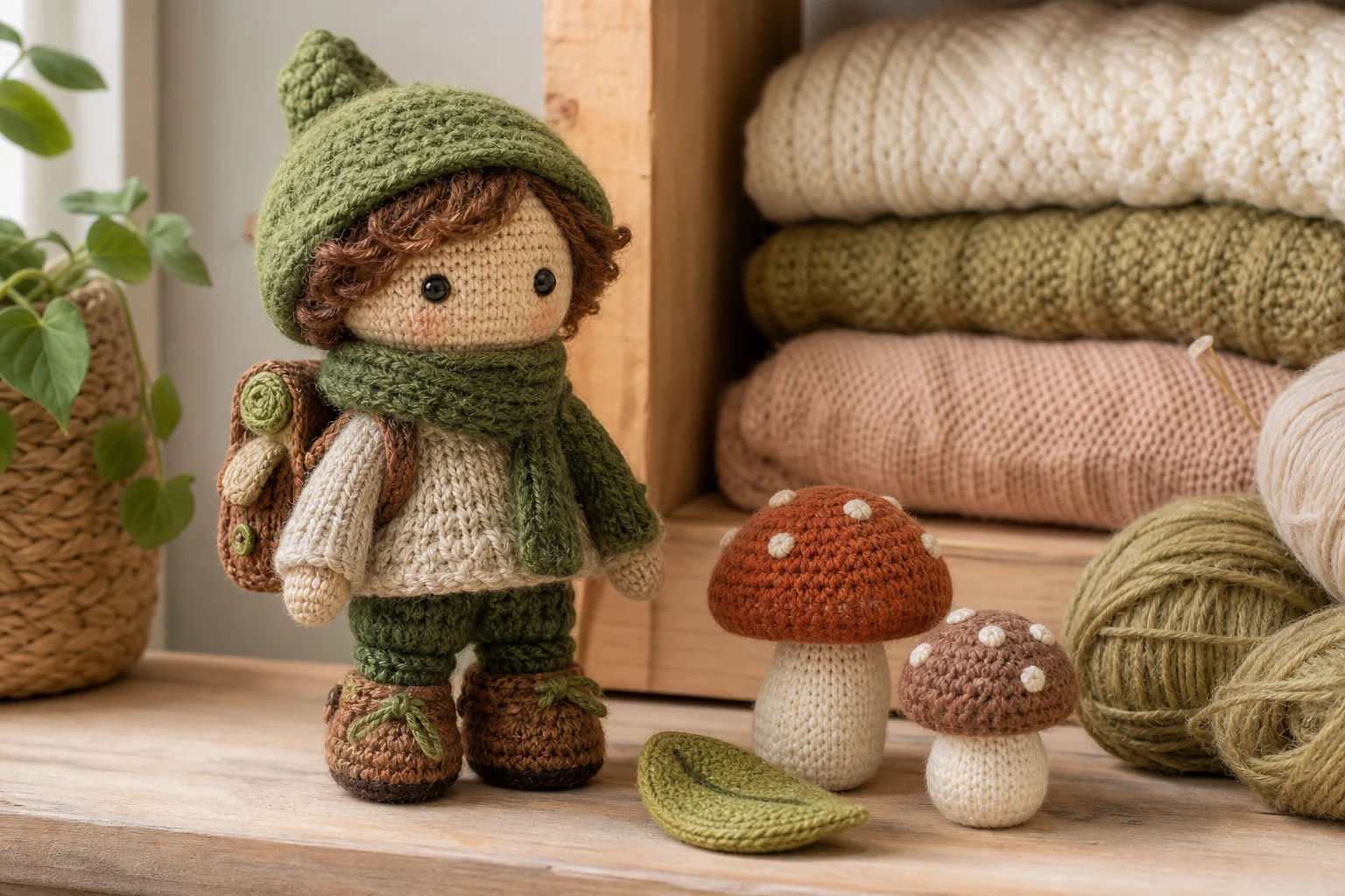 AI knitted doll generated from a portrait photo 2