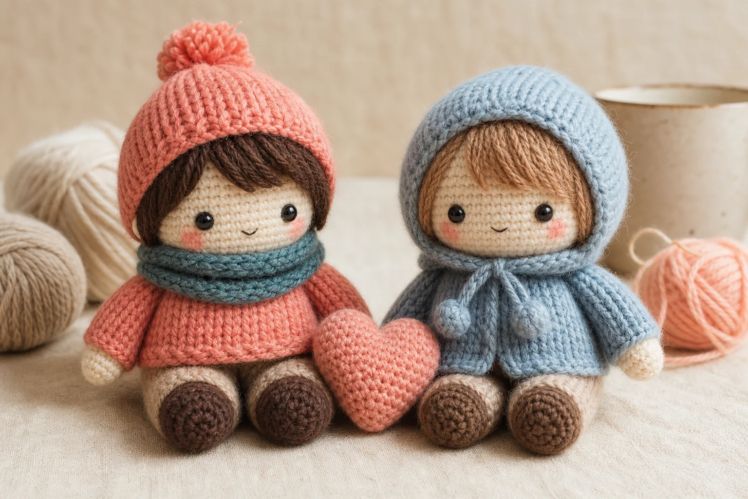 AI knitted doll generated from a portrait photo 3