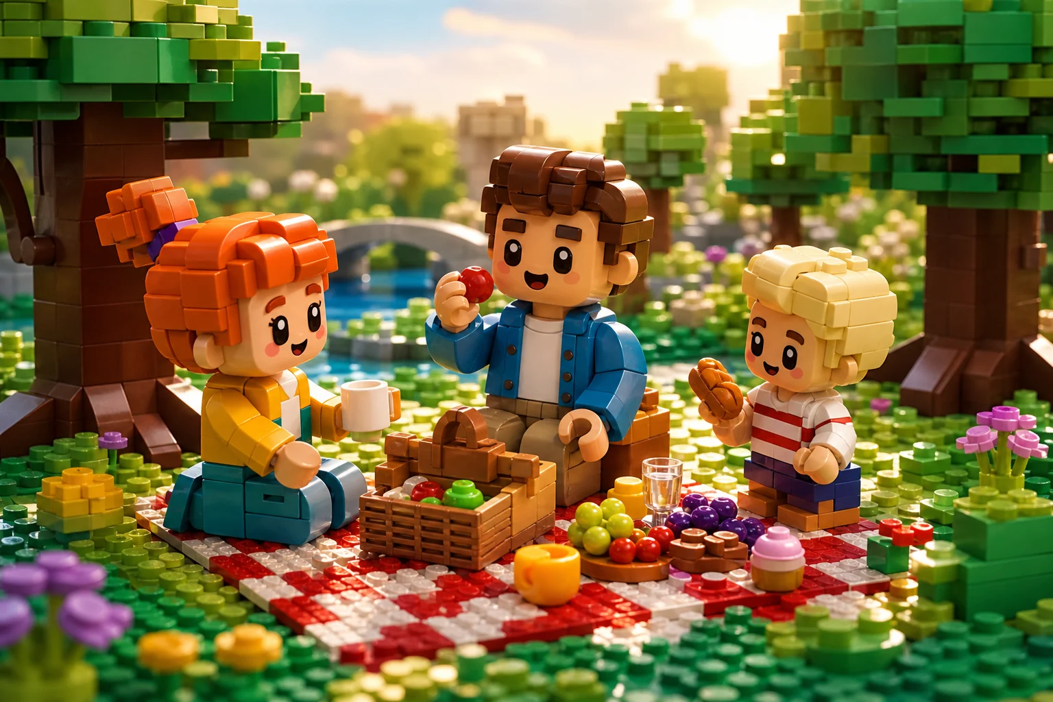 AI LEGO filter brick-style portrait result 4