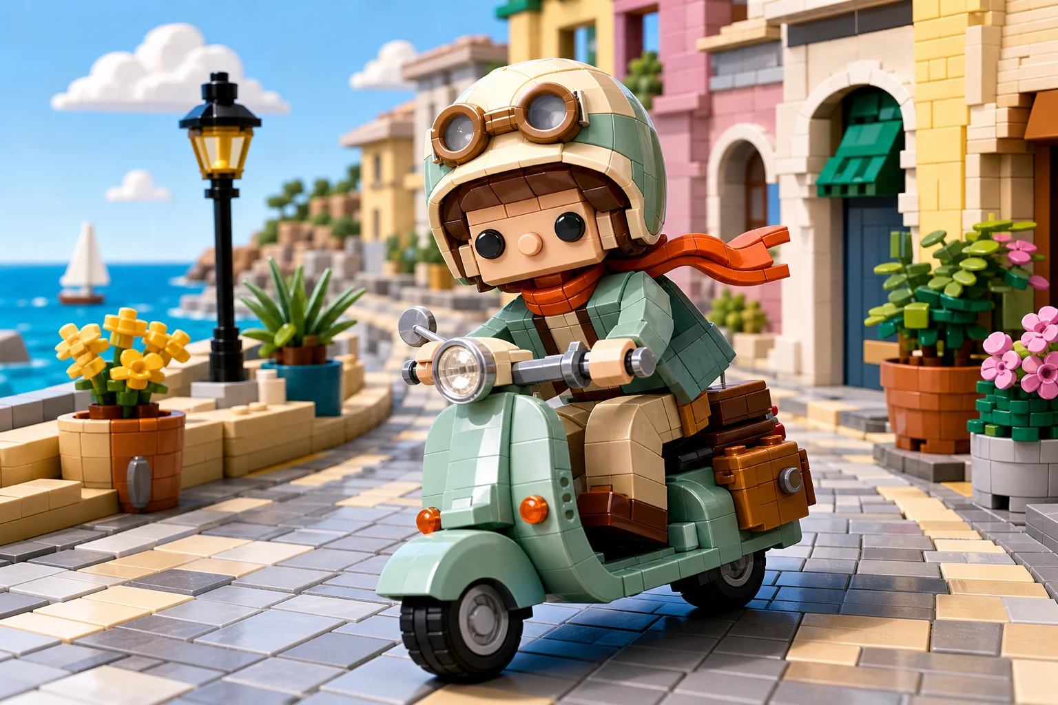 AI LEGO filter brick-style portrait result 5