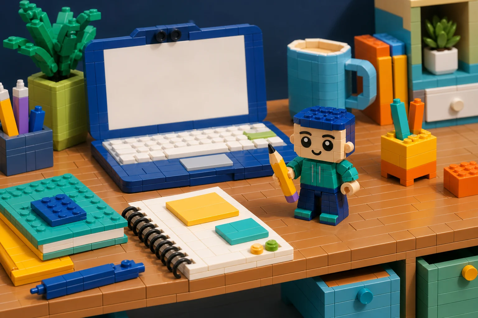 AI LEGO filter brick-style portrait result 6
