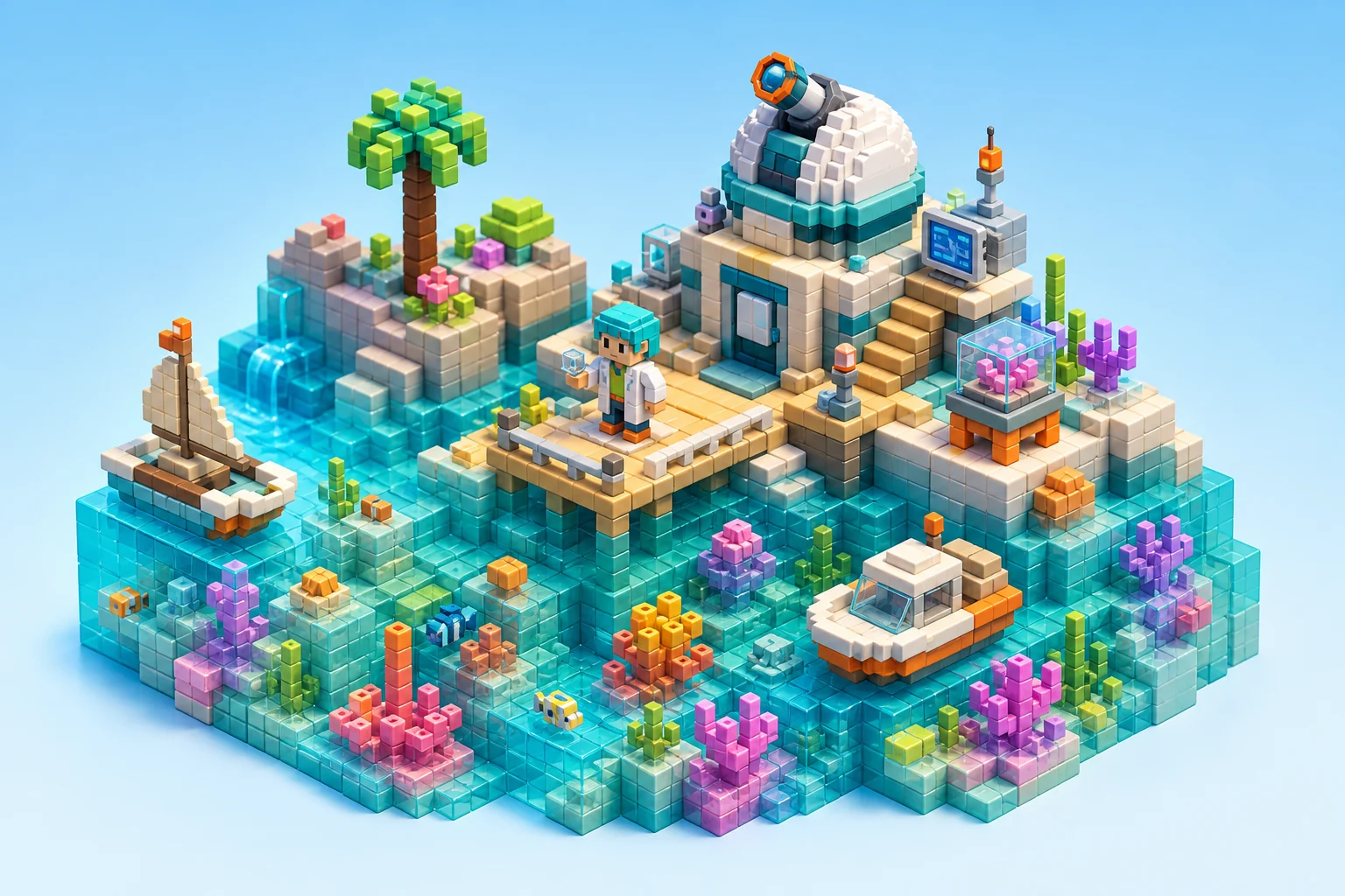 Blocky voxel-style AI image result 3