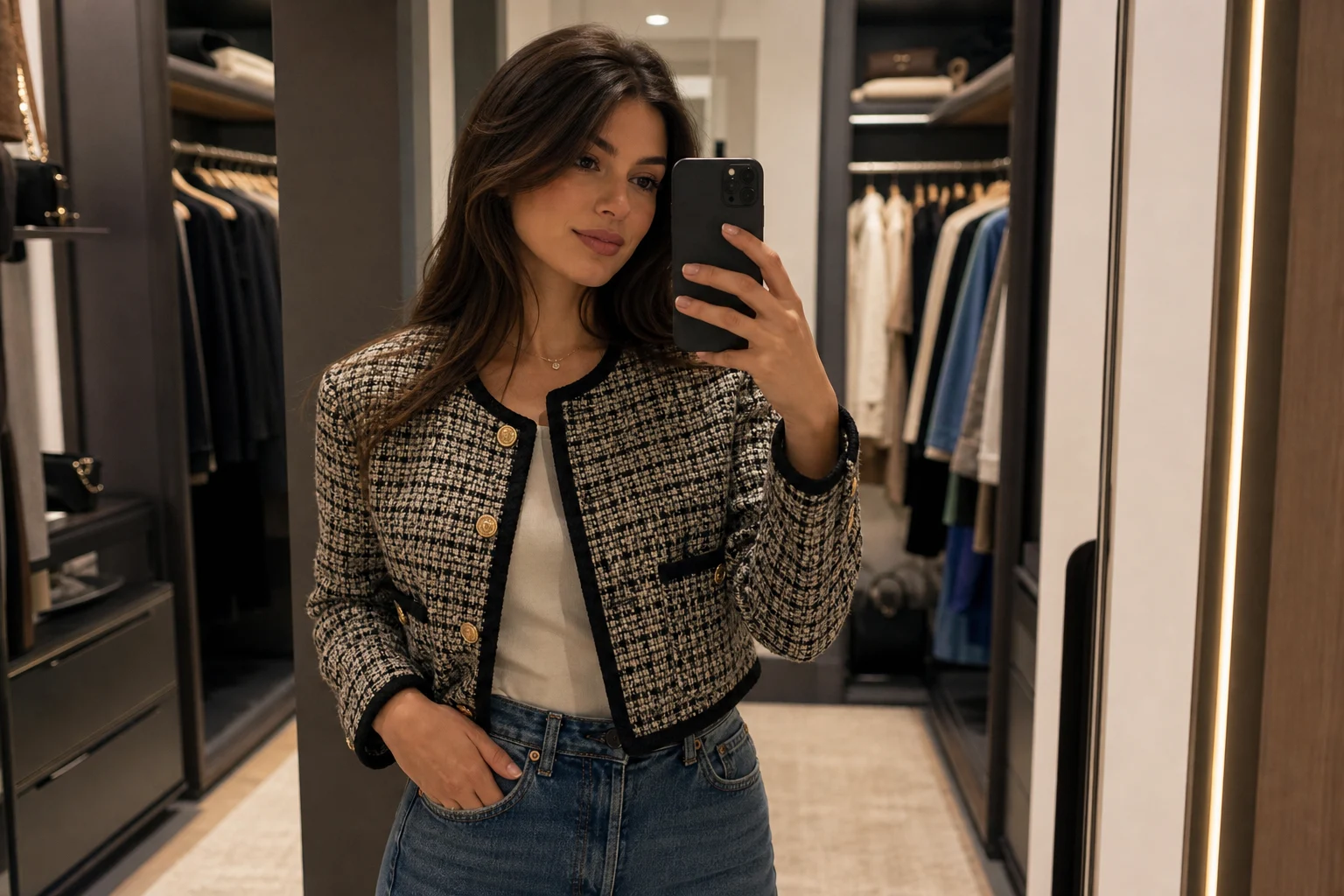 Realistic AI mirror selfie result 2