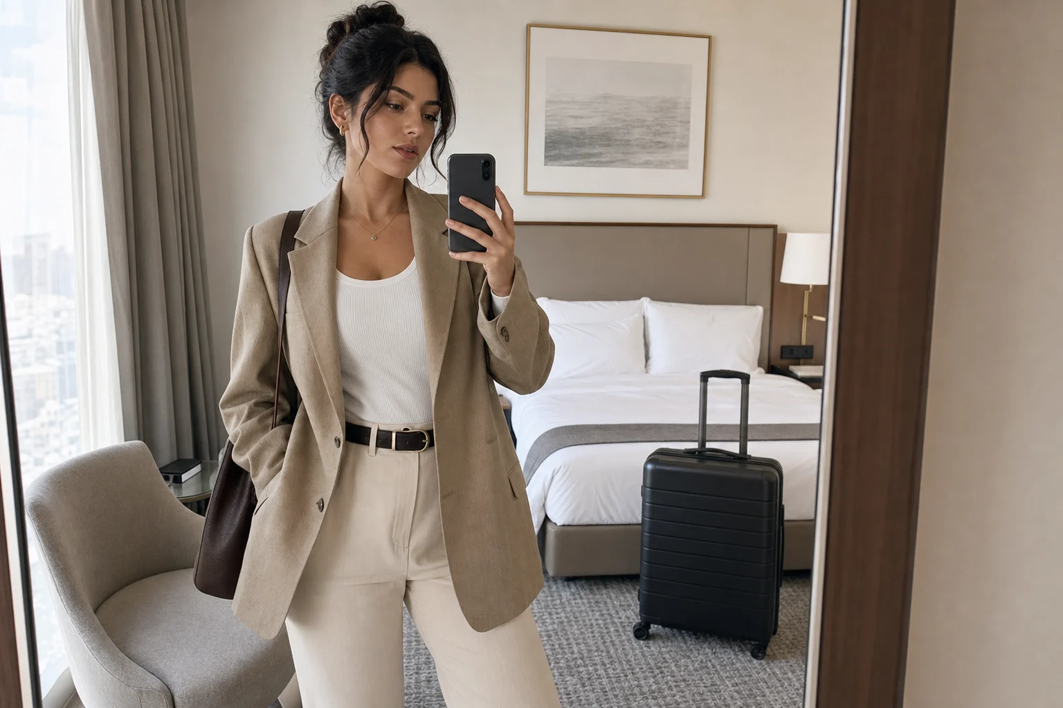 Realistic AI mirror selfie result 3