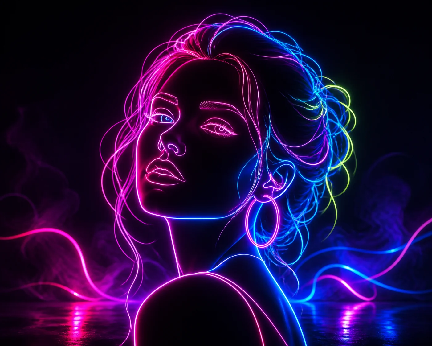 AI Neon Line Art Generator
