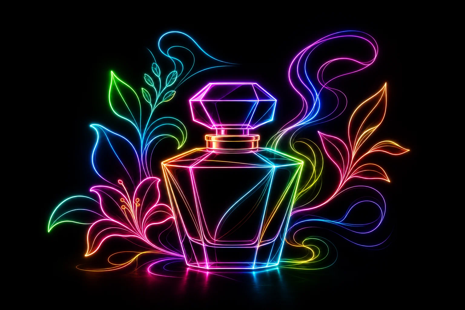 Glowing neon line art portrait result 2