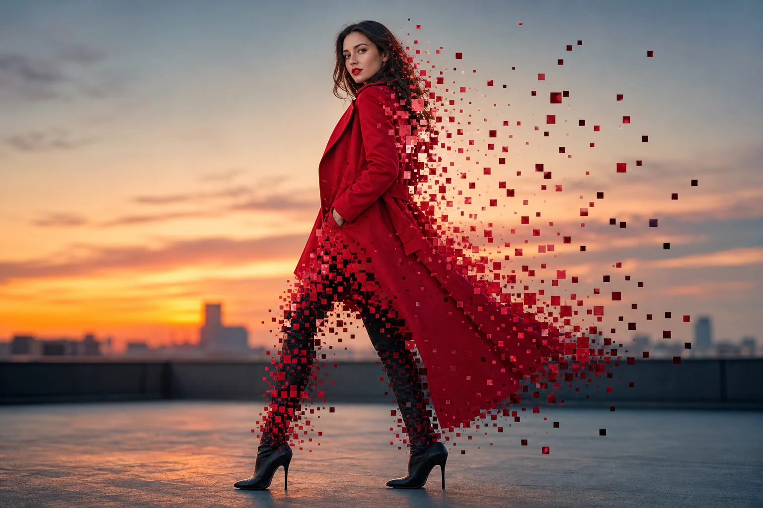 AI Pixel Dissolve Effect example 2