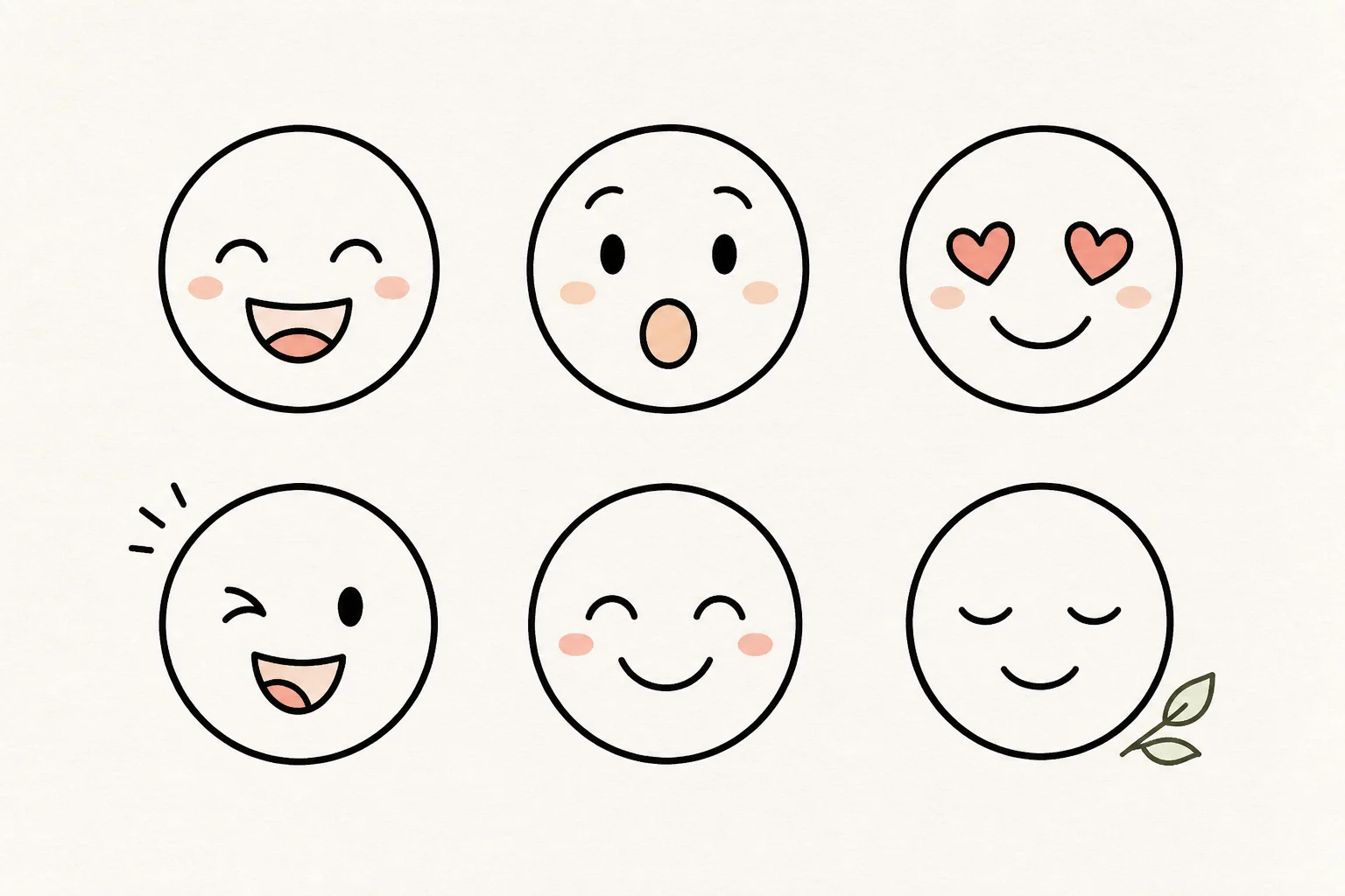 line art emoji avatar example 1