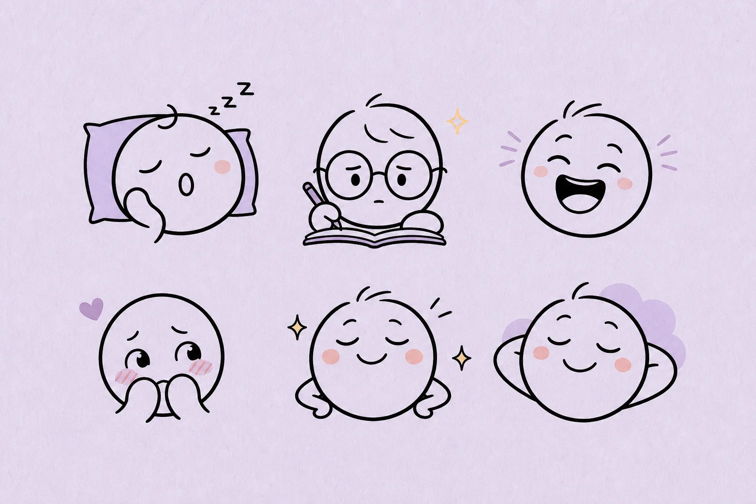line art emoji avatar example 3