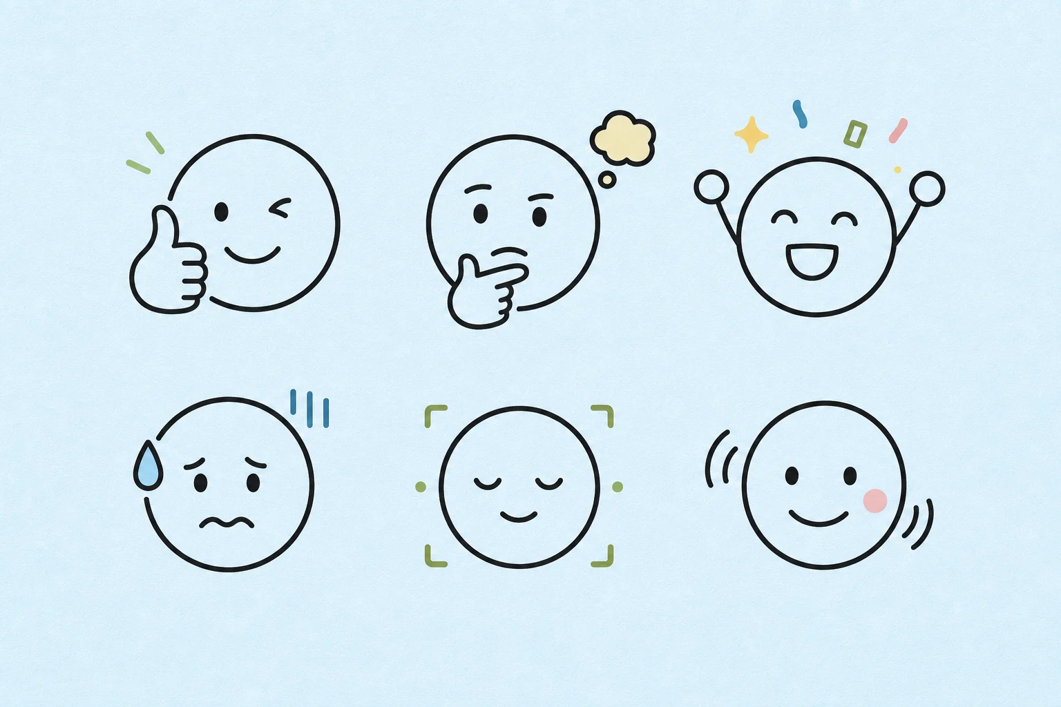 line art emoji avatar example 5