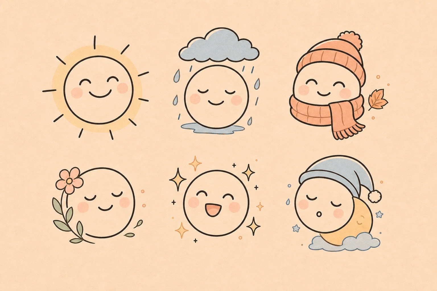 line art emoji avatar example 6