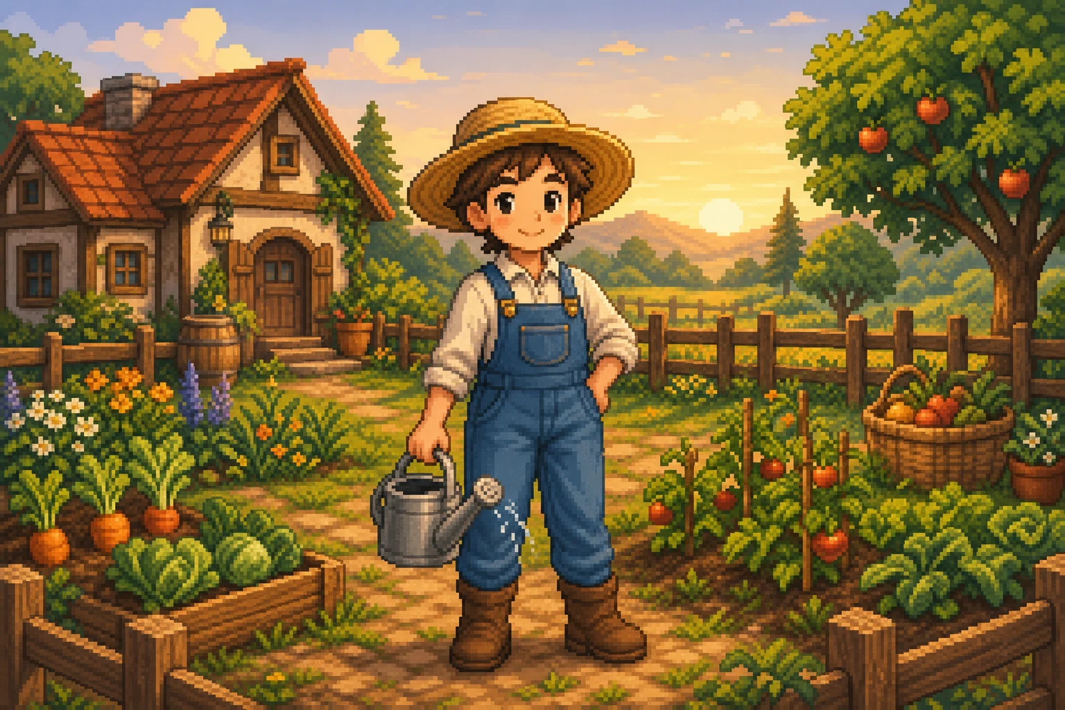 Stardew Valley-style pixel character example 1