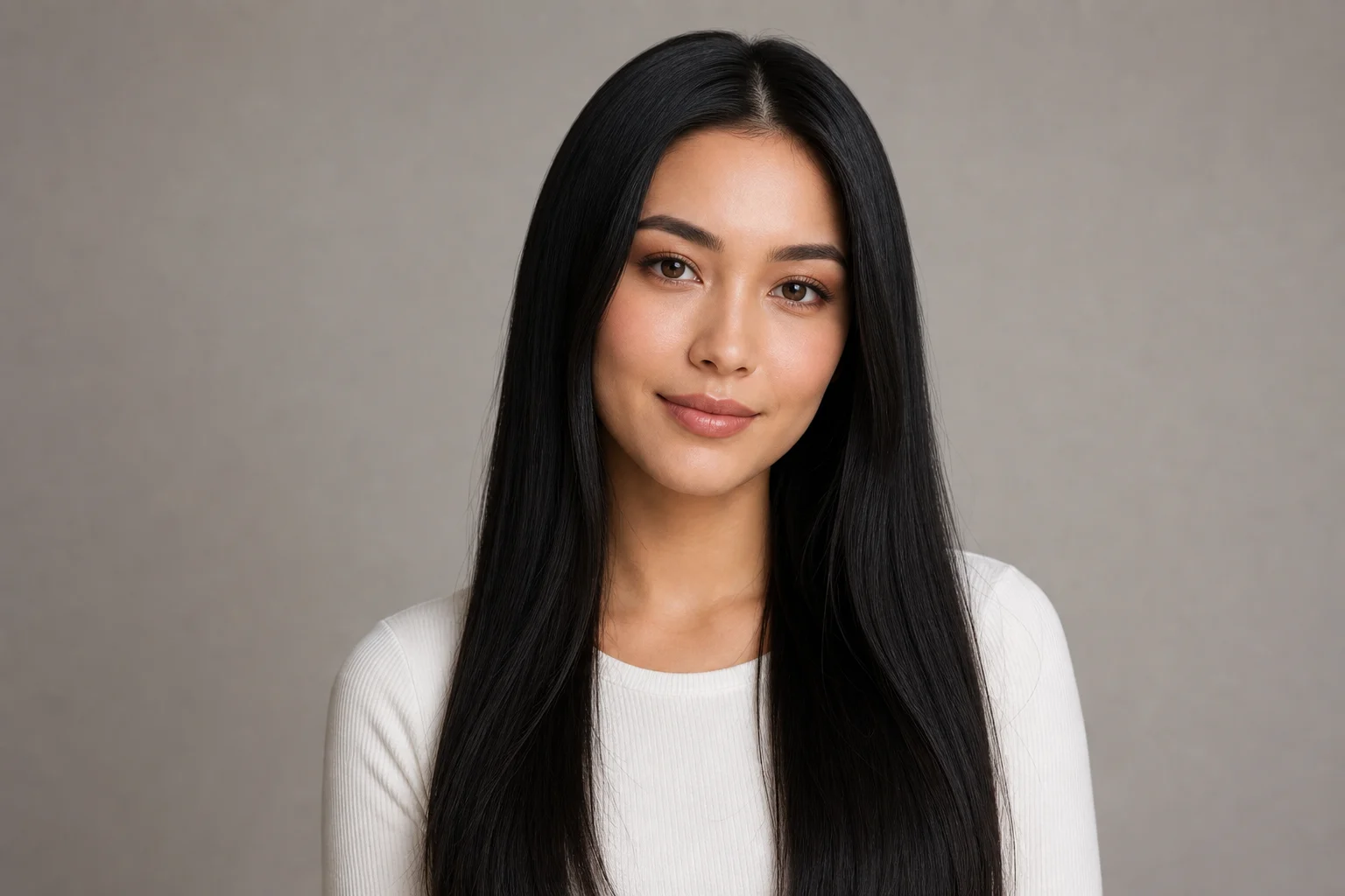 Straight hair preview generated from a portrait 1