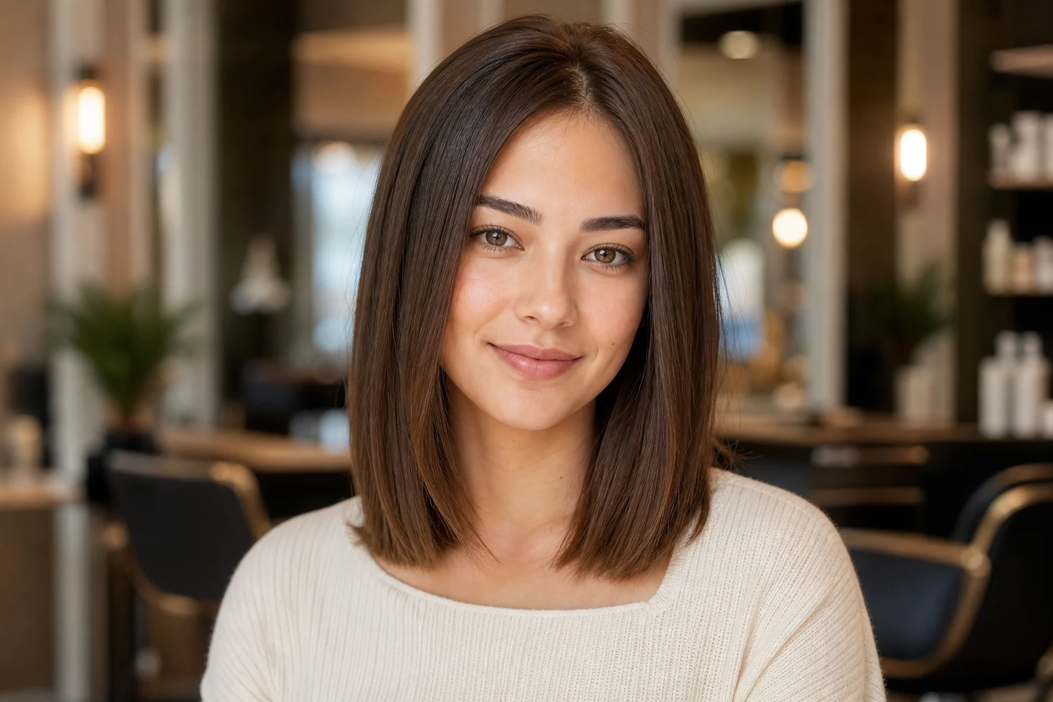 Straight hair preview generated from a portrait 2