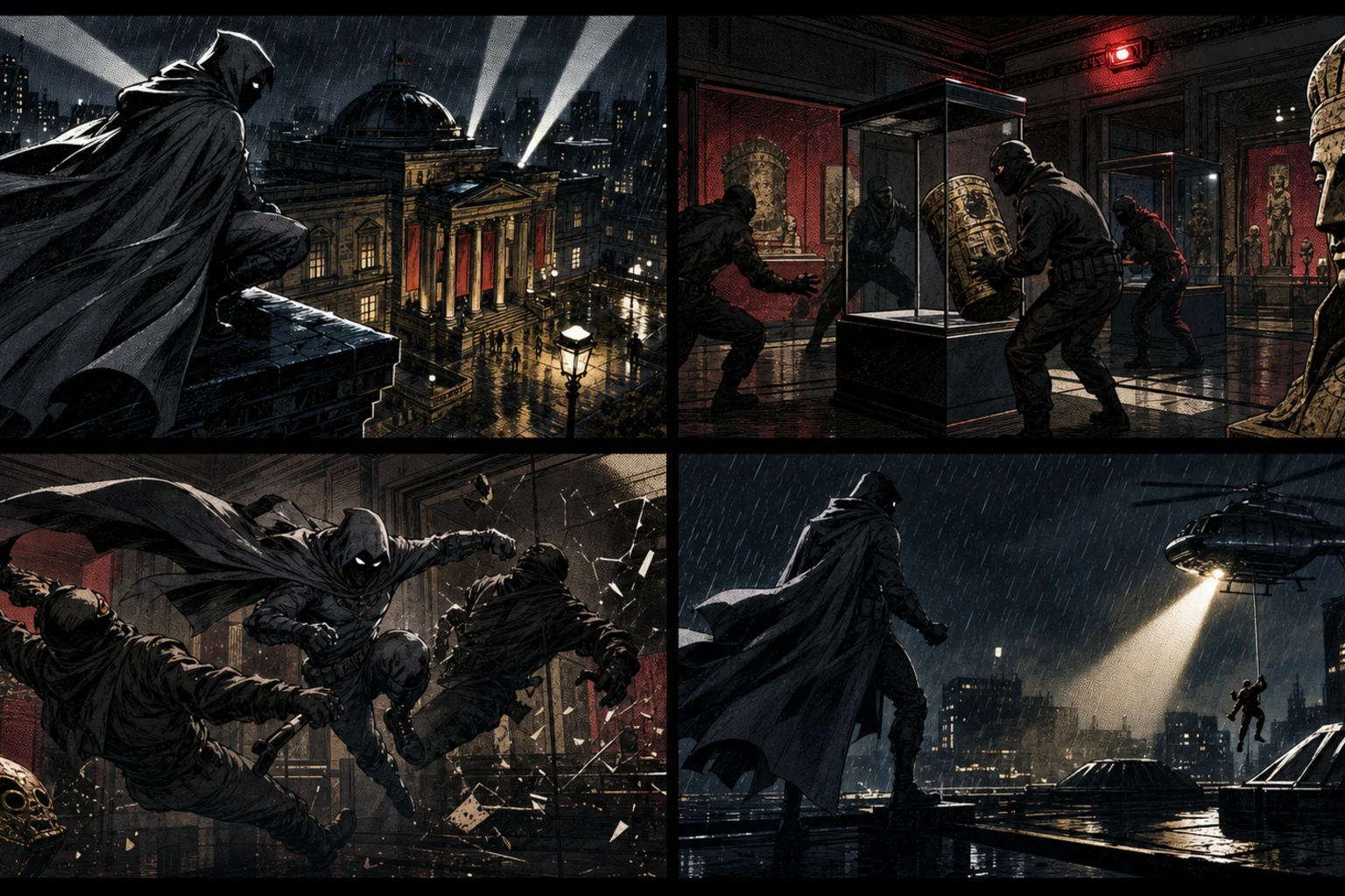 Superhero comic strip generated from a portrait 2