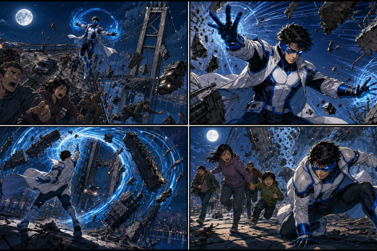 Superhero comic strip generated from a portrait 5
