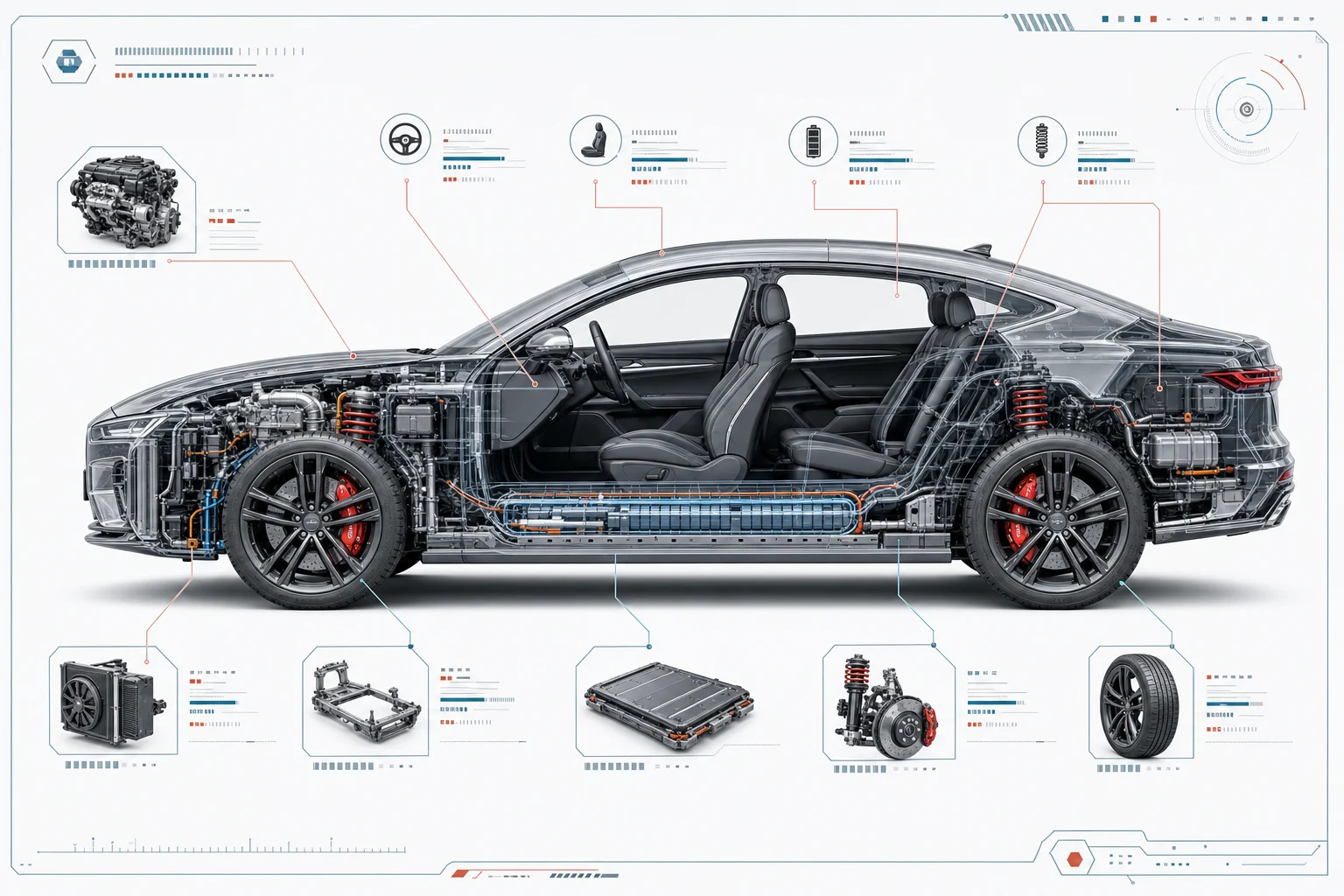 car cutaway infographic poster example