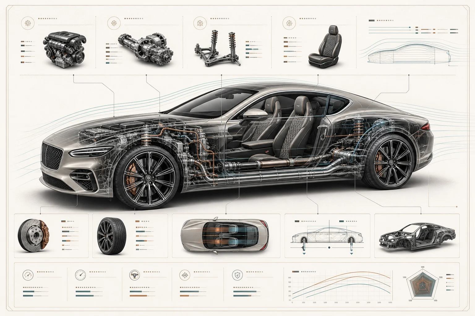 luxury car infographic poster example