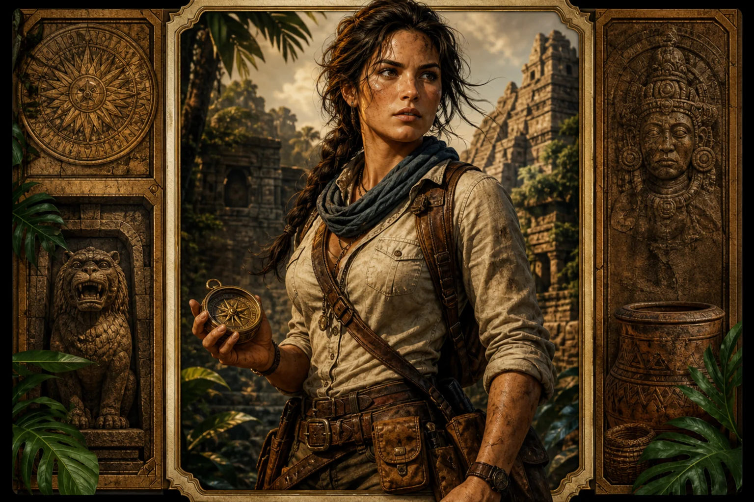 Adventure character card generated from a portrait 1