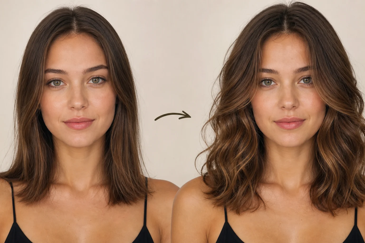 Wavy hair preview generated from a portrait 1