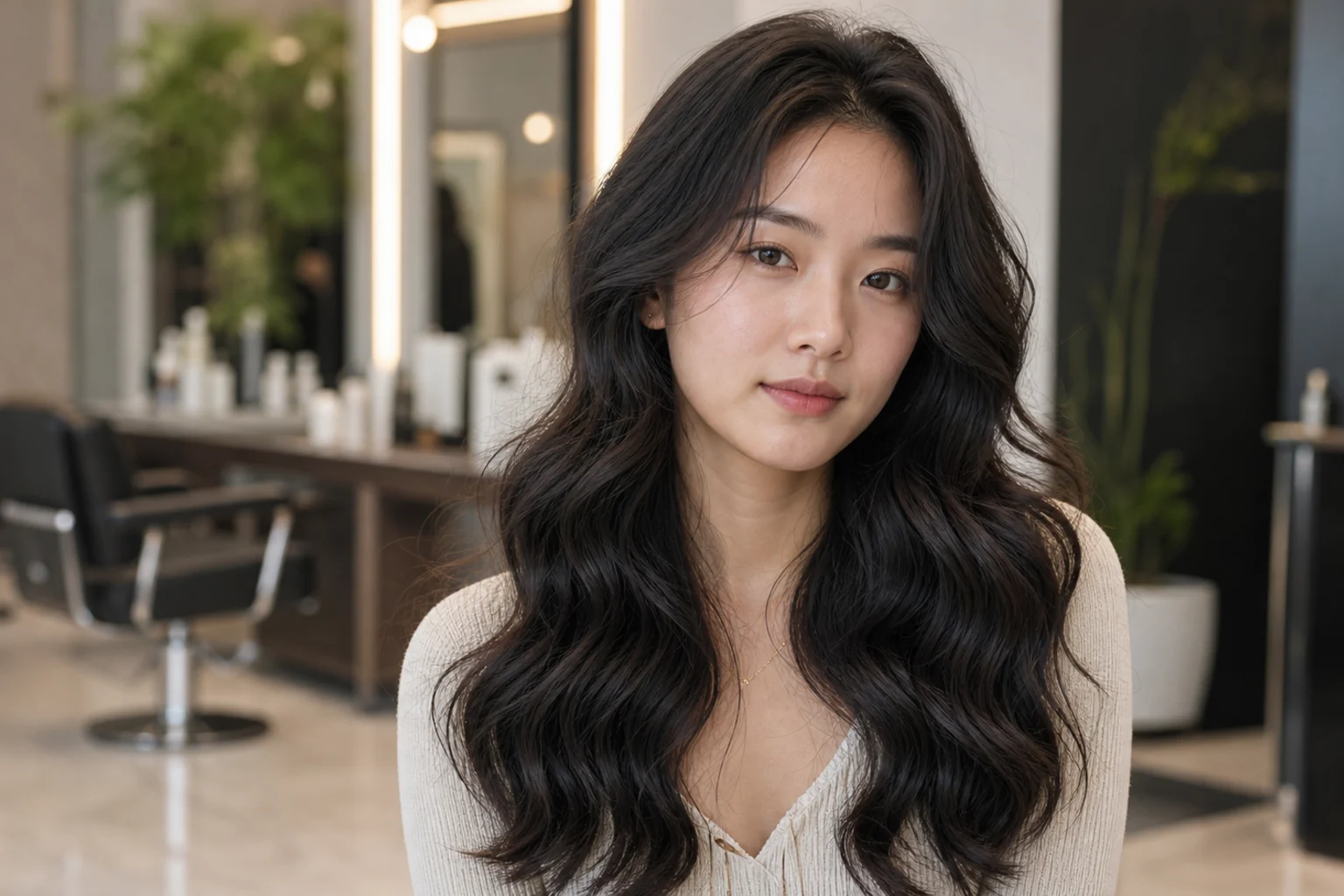 Wavy hair preview generated from a portrait 4