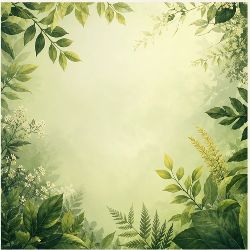 Botanical nonfiction cover concept with central negative space