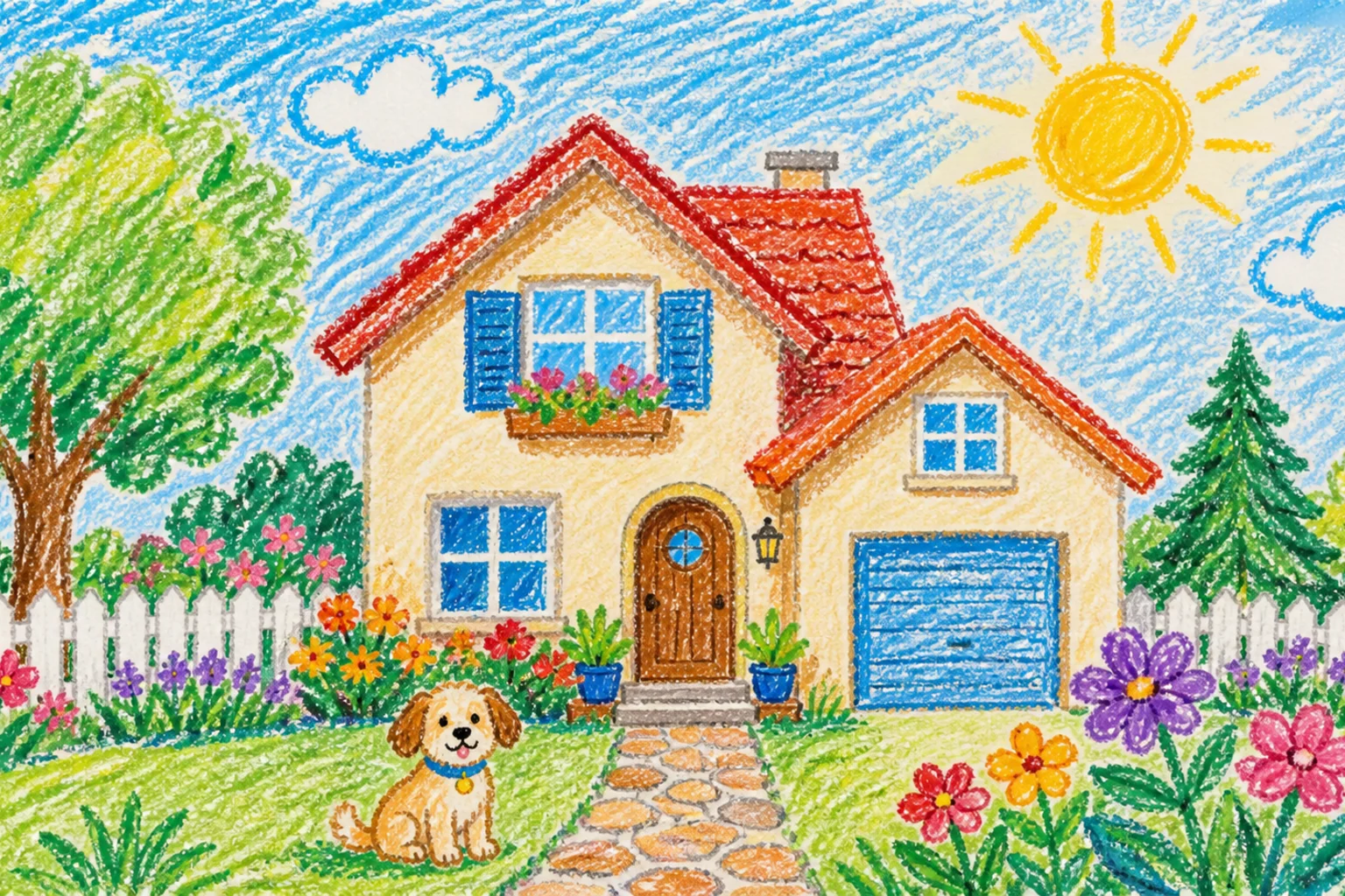 AI crayon drawing 1