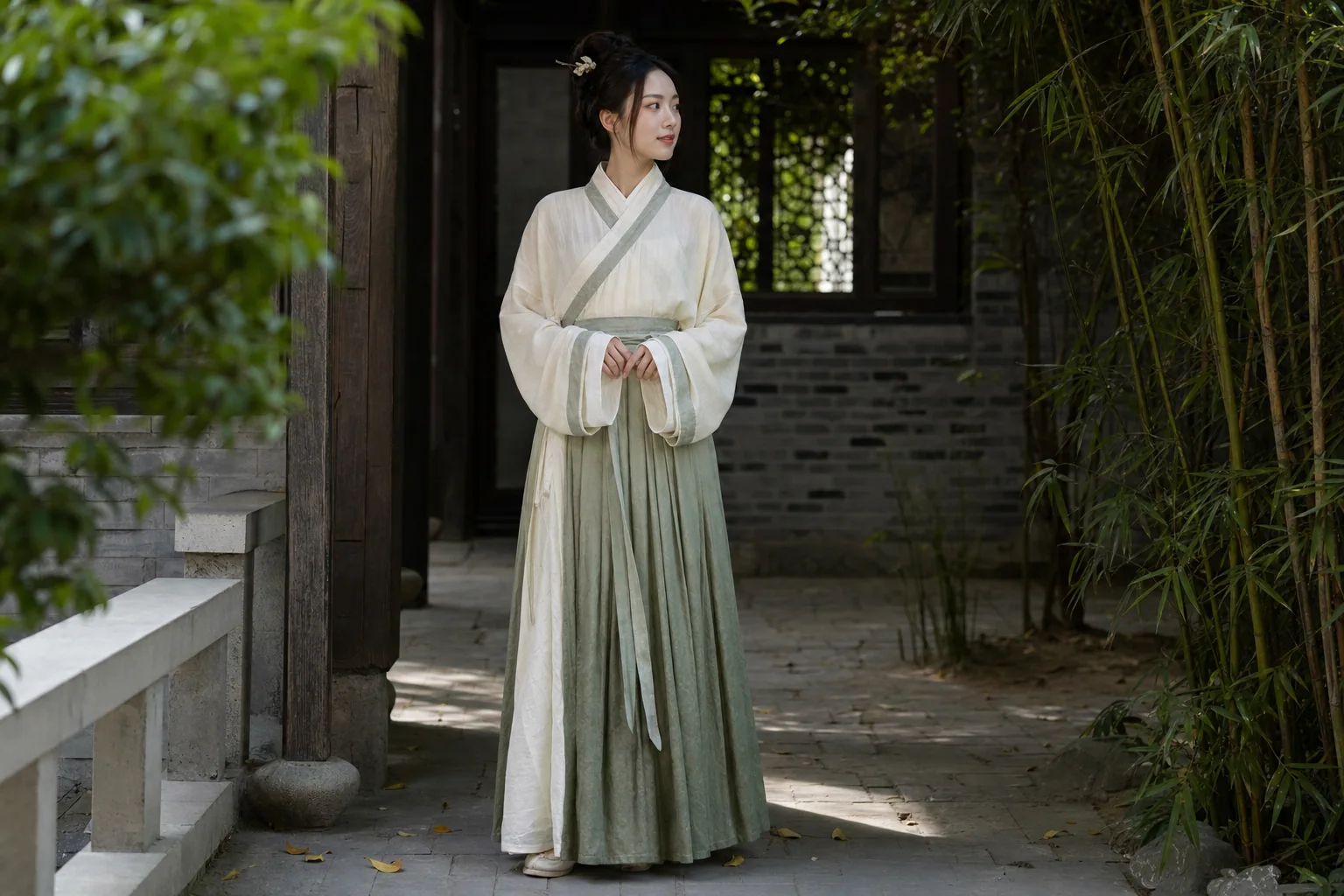 Probador de vestido hanfu