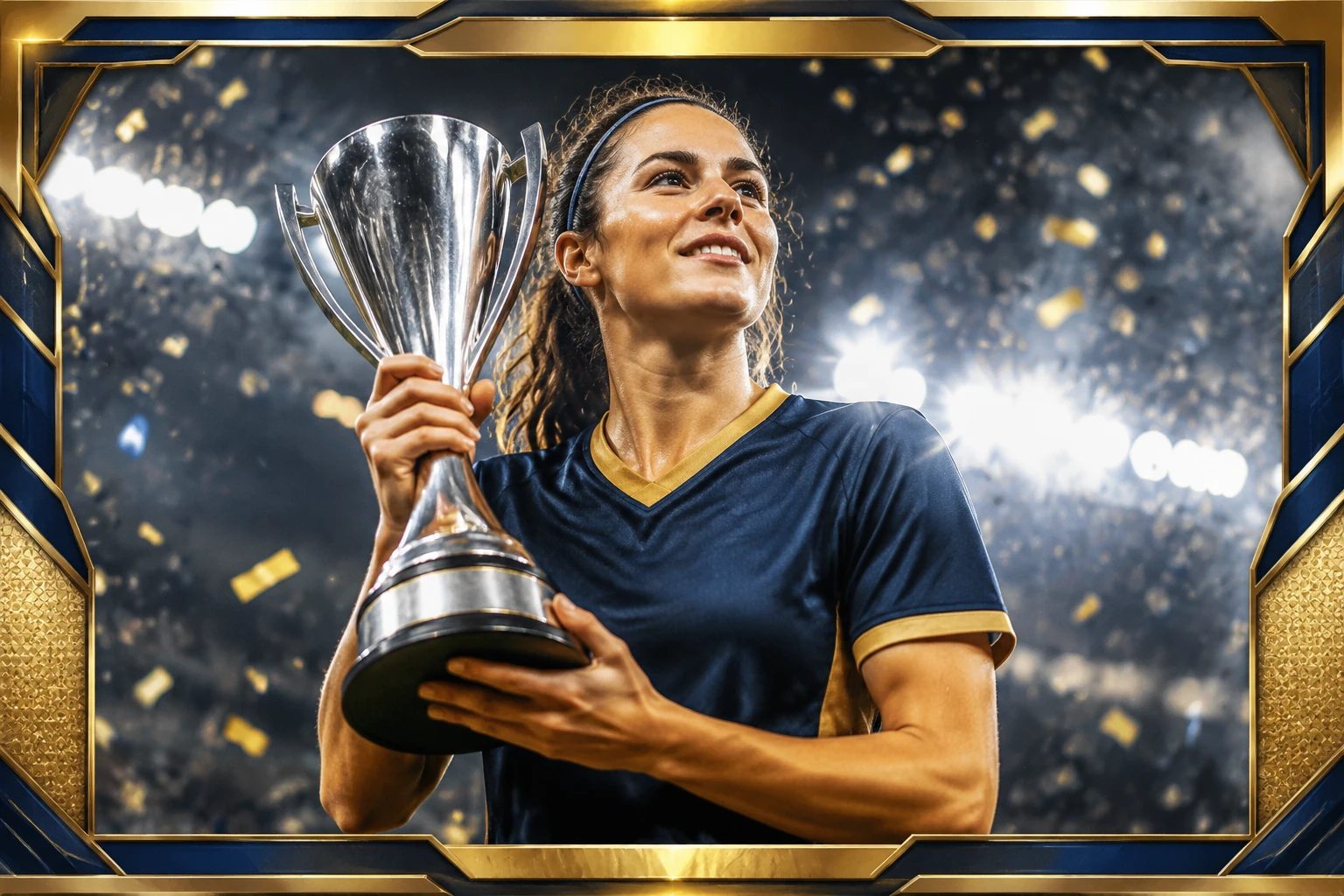 Women's football champion sticker