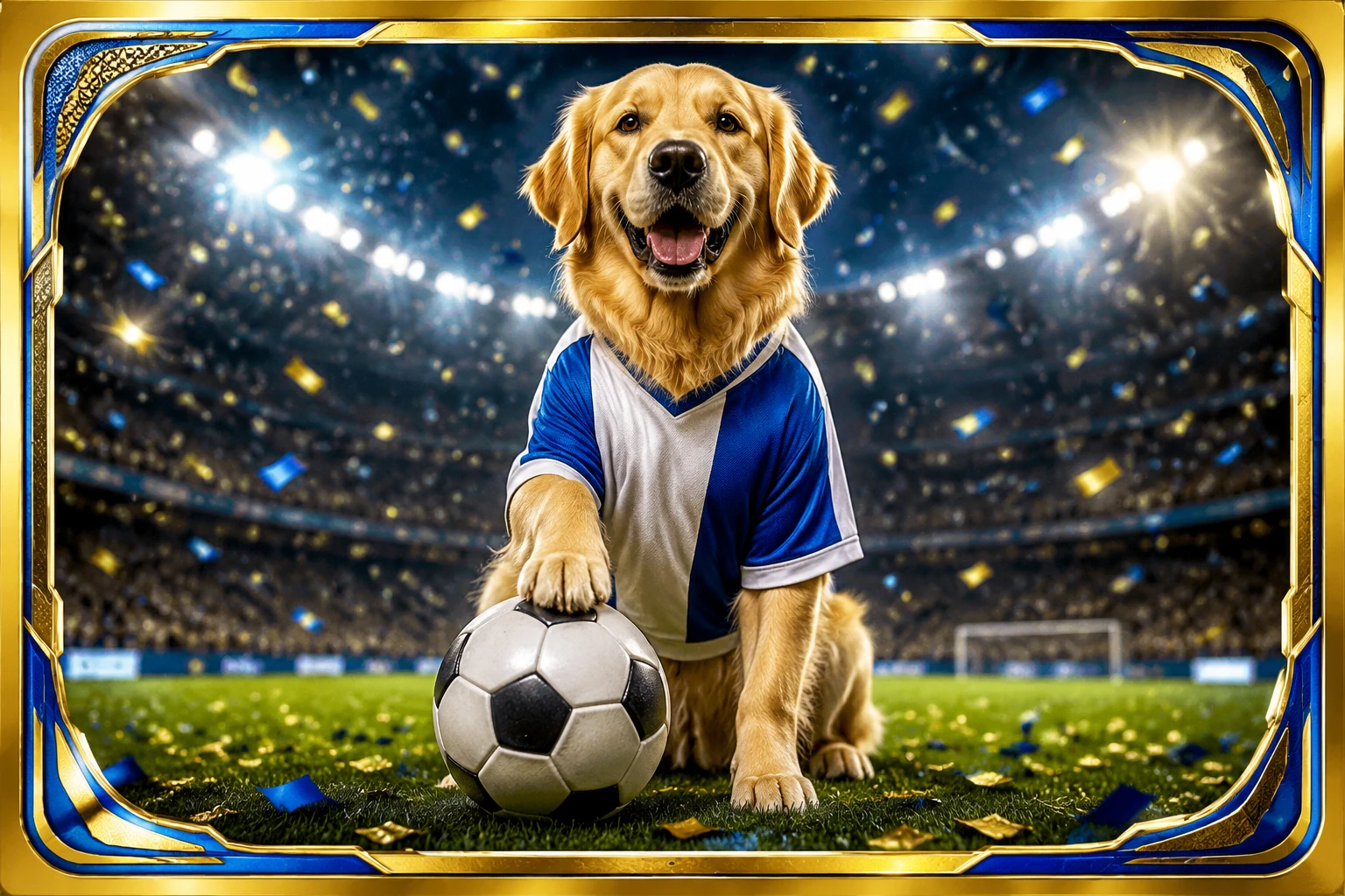 Pet football superstar sticker