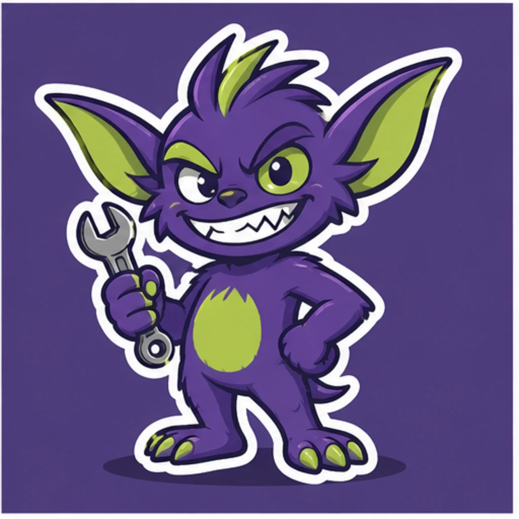 Mascot Sticker Gremlin