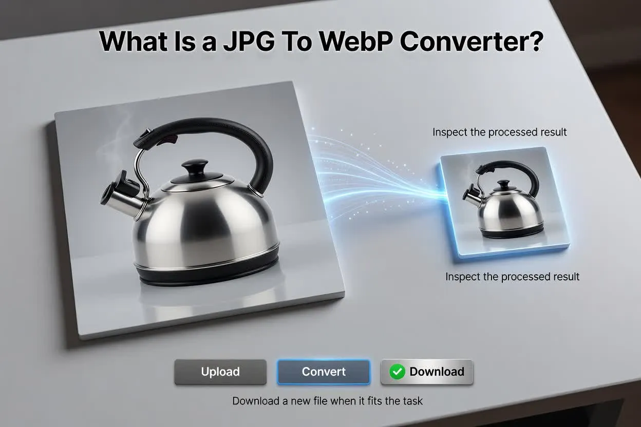 Ejemplo previsto de definición de JPG a WebP