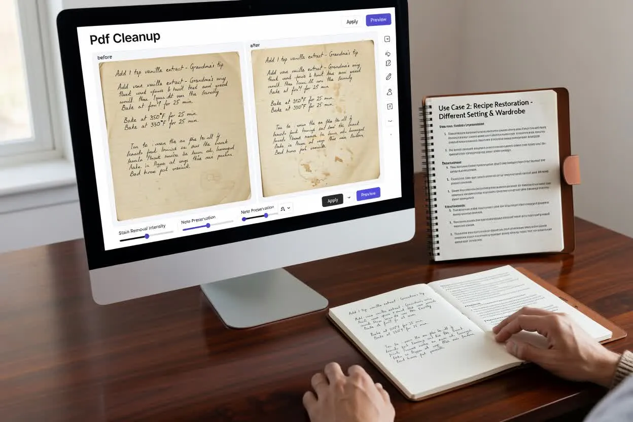 Ejemplo previsto del segundo caso de uso de limpieza de PDF
