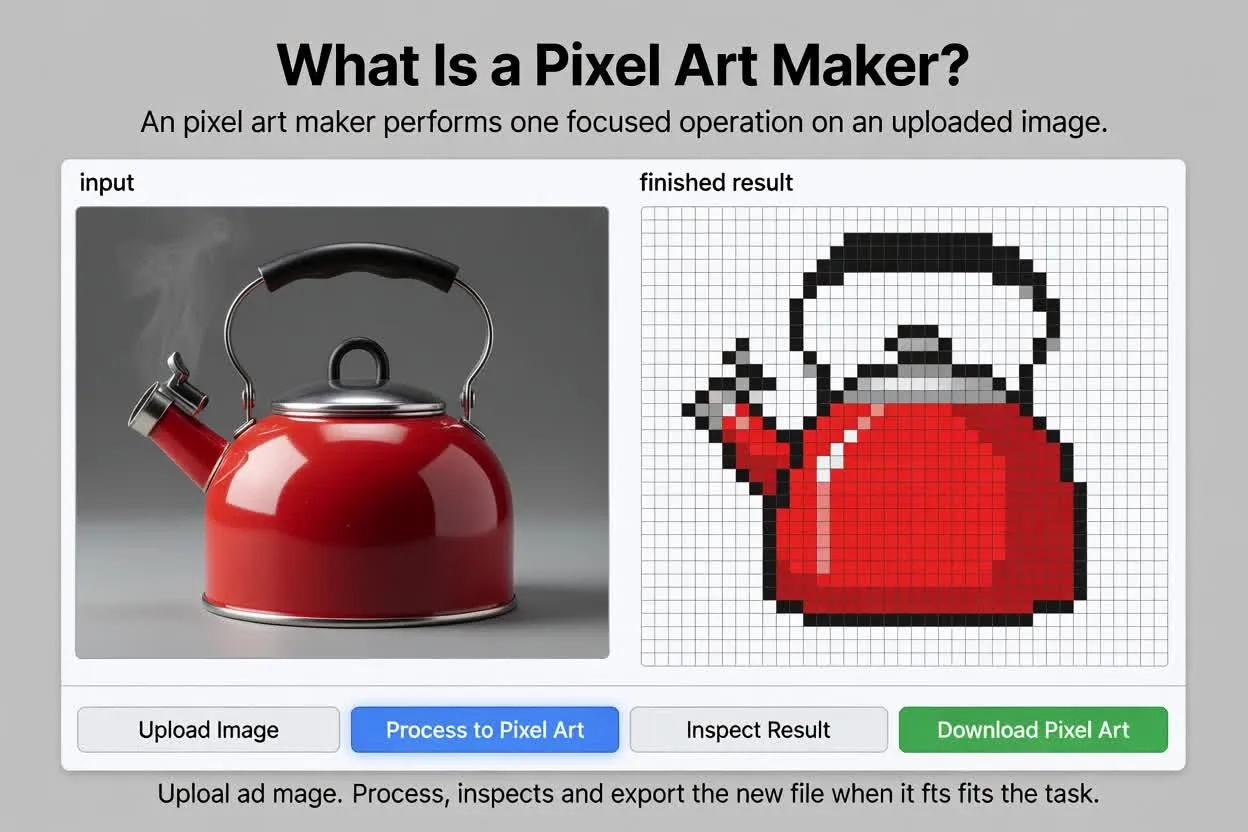 Ejemplo planificado de la definición del creador de arte pixelado