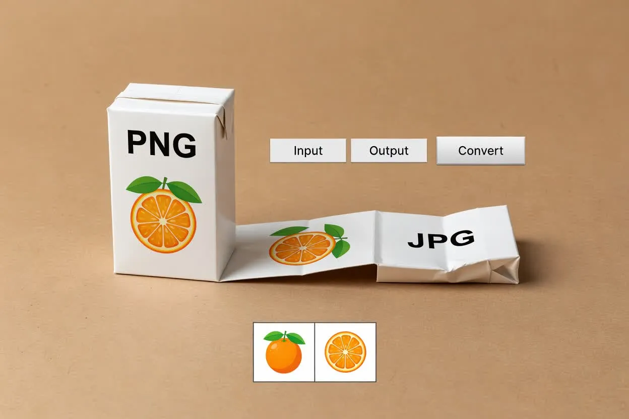 Ejemplo previsto de especificación de PNG a JPG